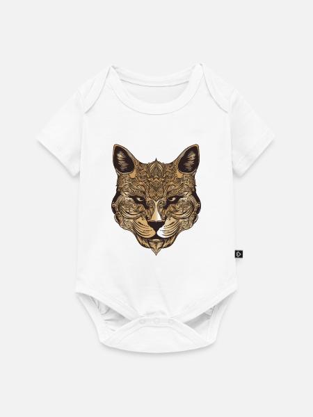 Katze Portrait - Baby Premium Kurzarmbody - Weiß
