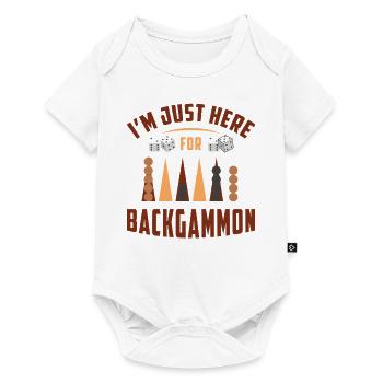 Backgammon Spiel - Baby Premium Kurzarmbody - Weiß - Vorne