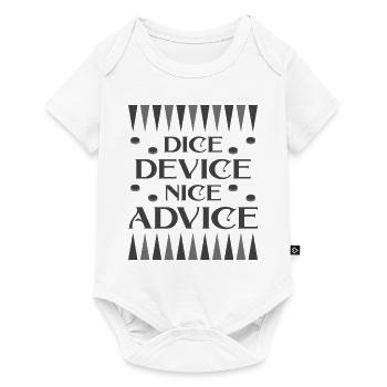 Backgammon Spiel - Baby Premium Kurzarmbody - Weiß - Vorne