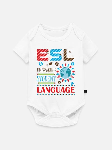 ESL-Lehrer ESL Unterricht - Baby Premium Kurzarmbody - Weiß