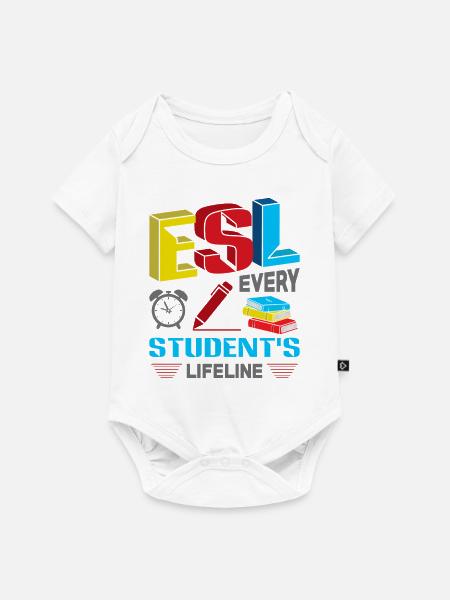 ESL-Lehrer ESL Unterricht - Baby Premium Kurzarmbody - Weiß
