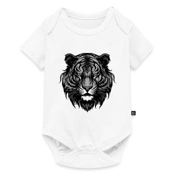 Portrait de tigre - Body à manches courtes Premium Bébé - blanc - Devant