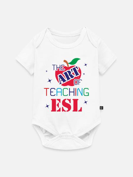 ESL-Lehrer ESL Unterricht - Baby Premium Kurzarmbody - Weiß
