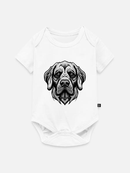Kangal Hund Portrait - Baby Premium Kurzarmbody - Weiß