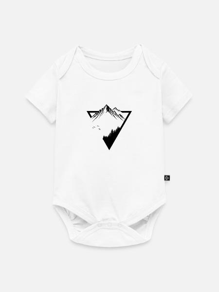 Berggipfel-Dreieck - Baby Premium Kurzarmbody - Weiß