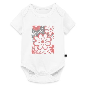 Flowers - Spring - Summer - Saying - Baby Premium short-sleeve bodysuit - white - Front