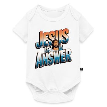 Jésus est la réponse - Jesus ist die Antwort - Body à manches courtes Premium Bébé - blanc - Devant