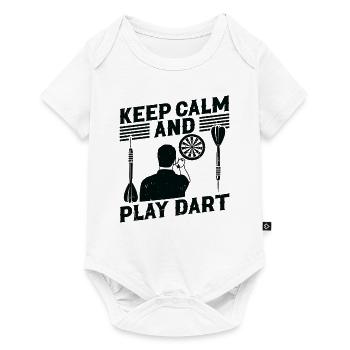 Dart Dartspieler Dartspiel Herren - Baby Premium Kurzarmbody - Weiß - Vorne