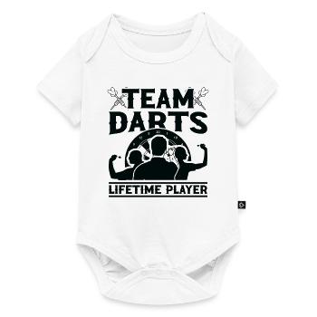 Dart Dartspieler Dartspiel Herren - Baby Premium Kurzarmbody - Weiß - Vorne
