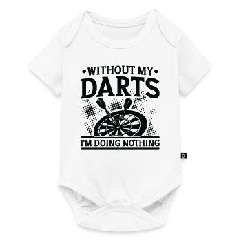 Dart Dartspieler Dartspiel Herren - Baby Premium Kurzarmbody - Weiß - Vorne