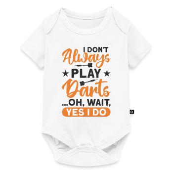 Dart Dartspieler Dartspiel Herren - Baby Premium Kurzarmbody - Weiß - Vorne