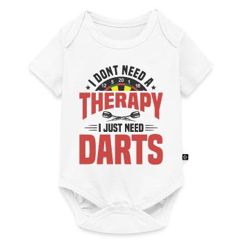 Dart Dartspieler Dartspiel Herren - Baby Premium Kurzarmbody - Weiß - Vorne