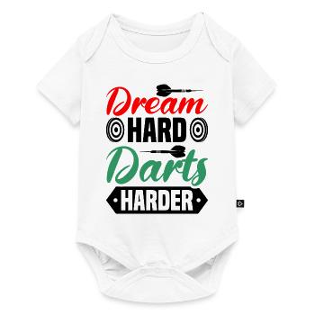Dart Dartspieler Dartspiel Herren - Baby Premium Kurzarmbody - Weiß - Vorne