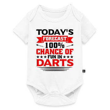 Dart Dartspieler Dartspiel Herren - Baby Premium Kurzarmbody - Weiß - Vorne