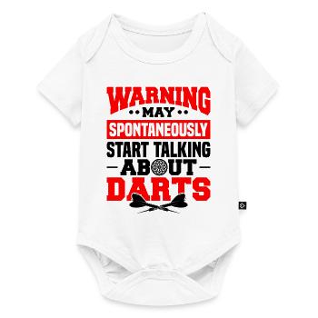 Dart Dartspieler Dartspiel Herren - Baby Premium Kurzarmbody - Weiß - Vorne