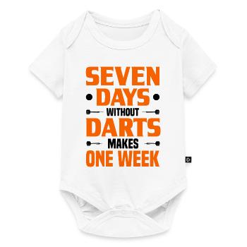 Dart Dartspieler Dartspiel Herren - Baby Premium Kurzarmbody - Weiß - Vorne