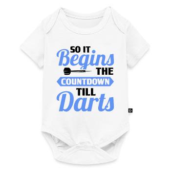 Dart Dartspieler Dartspiel Herren - Baby Premium Kurzarmbody - Weiß - Vorne