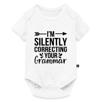 Je corrige silencieusement votre sarcasme grammatical - Body à manches courtes Premium Bébé - blanc - Devant