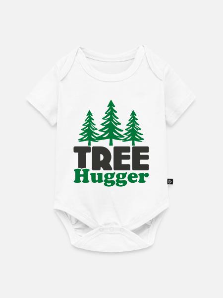 Baum-Umarmer - Baby Premium Kurzarmbody - Weiß