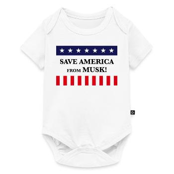 Save America From Musk! (USA) - Baby Premium short-sleeve bodysuit - white - Front