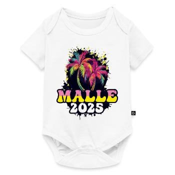 Malle 2025 Palmiers de Noël - Body à manches courtes Premium Bébé - blanc - Devant