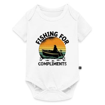 Fishing For Compliments Paddle Boat - Baby Premium short-sleeve bodysuit - white - Front