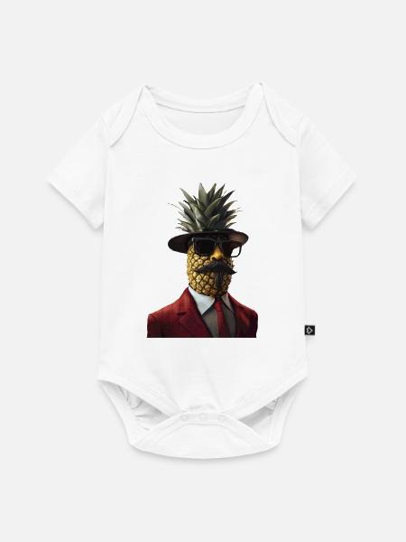 Ananas - Baby Premium Kurzarmbody - Weiß