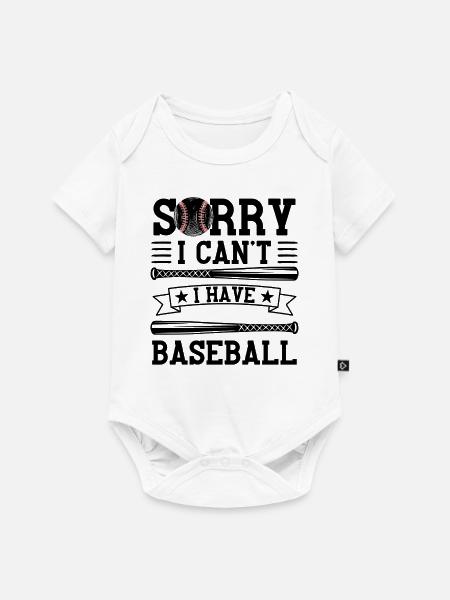 Baseball Spruch Baseballteam Design - Baby Premium Kurzarmbody - Weiß