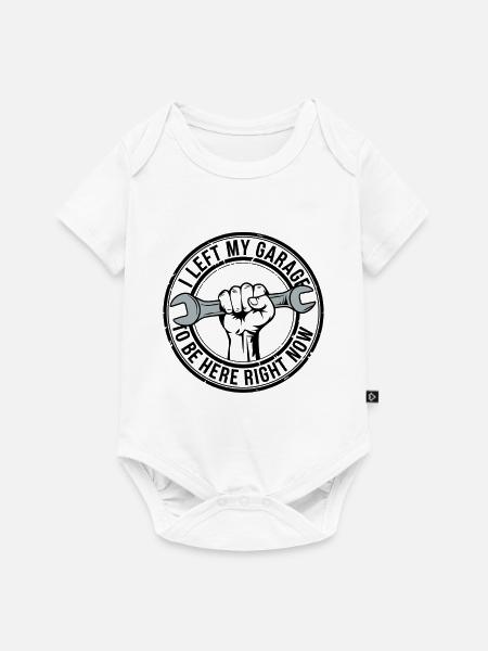 Stolzer Hobbyhandwerker Spruch - Baby Premium Kurzarmbody - Weiß