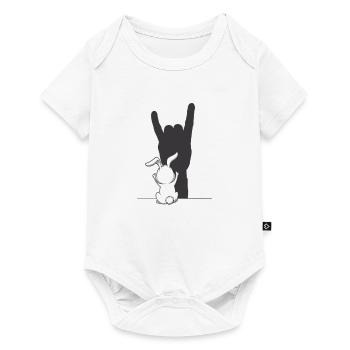 Rock Bunny – Le lapin le plus cool sous les projecteurs - Body à manches courtes Premium Bébé - blanc - Devant