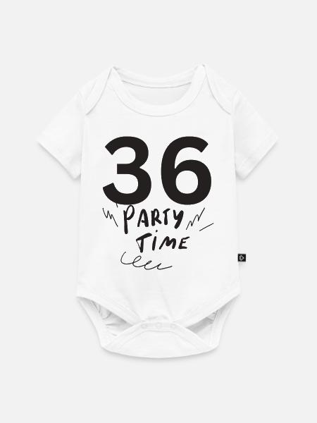 36 - Baby Premium Kurzarmbody - Weiß