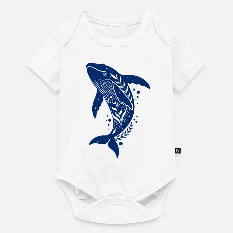 Le rorqual bleu - Body à manches courtes Premium Bébé - blanc