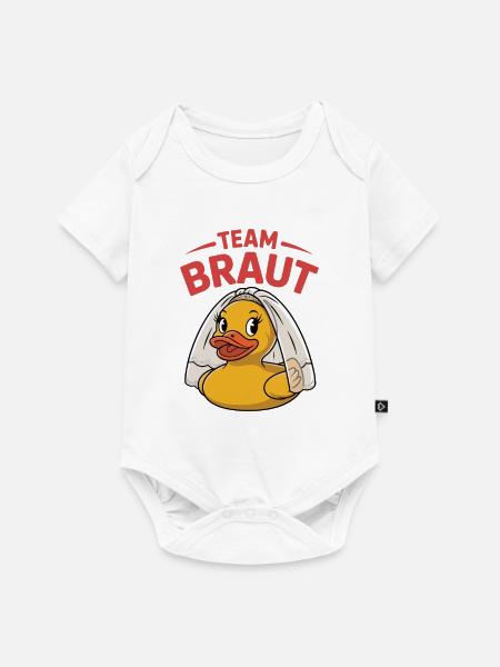 Team Braut Gummiente - Baby Premium Kurzarmbody - Weiß