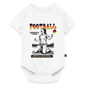 Deutschland Fußballerin Shirt: Tor mit Übersicht - Baby Premium Kurzarmbody - Weiß - Vorne