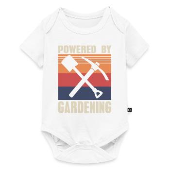 Powered by Gardening Retro Style Fan - Baby Premium short-sleeve bodysuit - white - Front