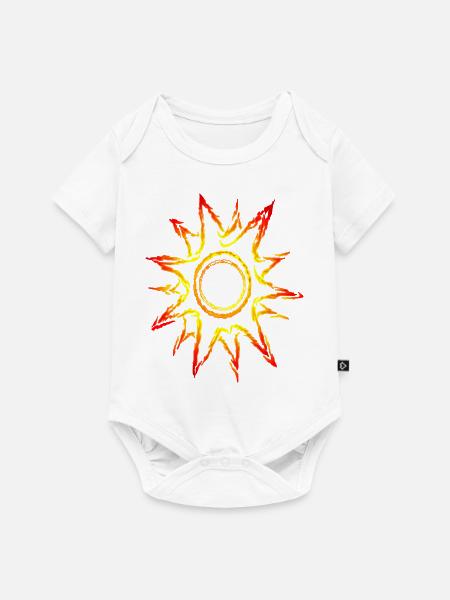 Sonne Sonnenschein Sonnenstrahlen - Baby Premium Kurzarmbody - Weiß