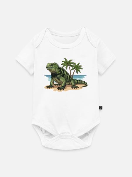 Galapagos-Inseln Eidechse - Baby Premium Kurzarmbody - Weiß