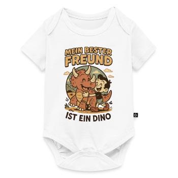 My best friend is a dinosaur - Baby Premium short-sleeve bodysuit - white - Front