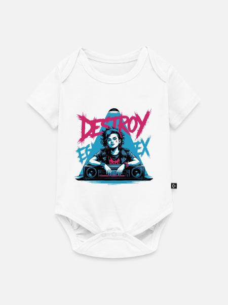SYSTEM ZERSTÖREN - Baby Premium Kurzarmbody - Weiß