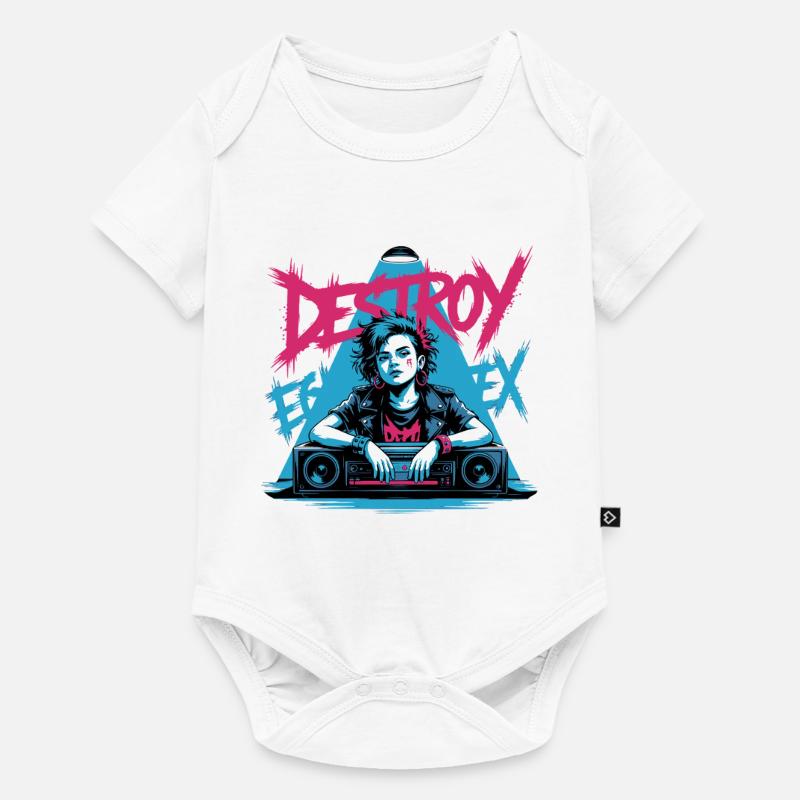 DESTROY SYSTEM - Baby Premium short-sleeve bodysuit - white