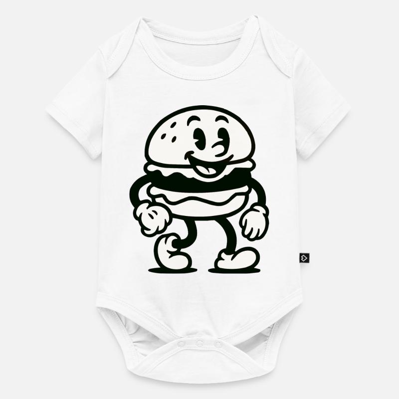 burger comic - Baby Premium Kurzarmbody - Weiß