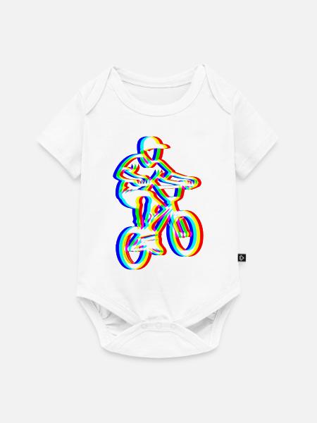 Glitch BMX – Extreme Fahrt - Baby Premium Kurzarmbody - Weiß