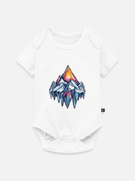 Eisberge Symbol Berge - Baby Premium Kurzarmbody - Weiß