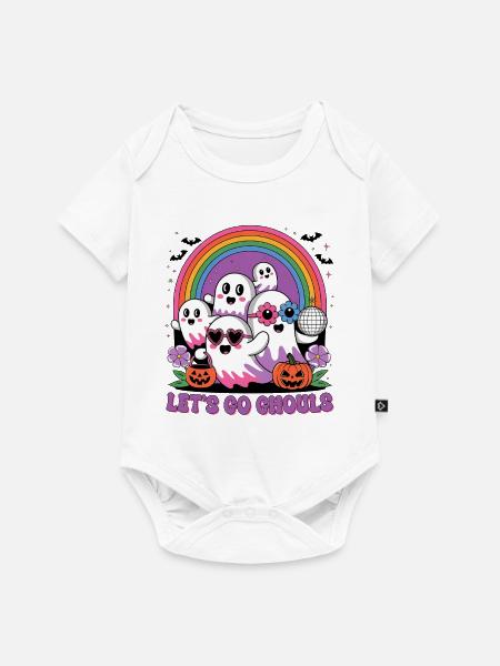 Geist Halloween - Baby Premium Kurzarmbody - Weiß