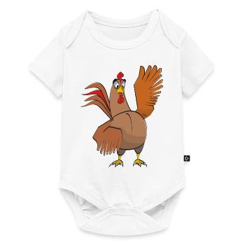 Gockel - Baby Premium Kurzarmbody - Weiß - Vorne