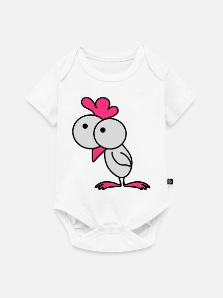 Surprised chick - Baby Premium Kurzarmbody - Weiß