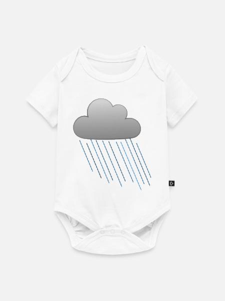 Regenwolke 2 - Baby Premium Kurzarmbody - Weiß