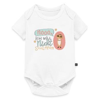 Erdmännchen: Ich will nicht schlafen - Mädchen - Baby Premium Kurzarmbody - Weiß - Vorne