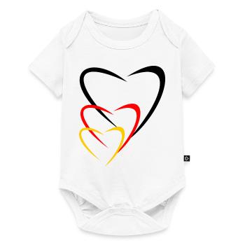 Germany heart - Baby Premium short-sleeve bodysuit - white - Front