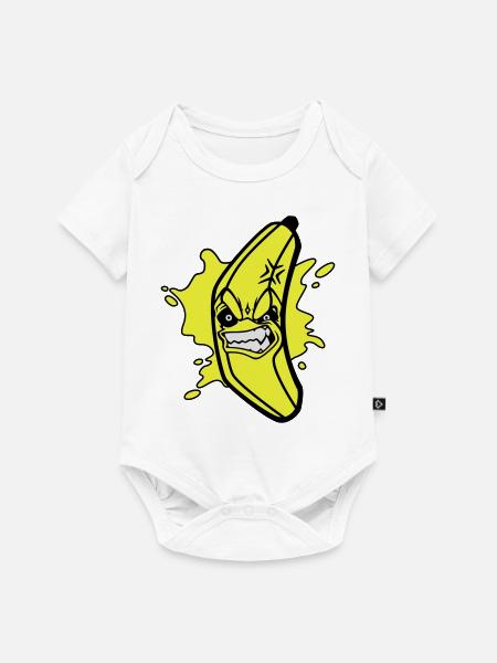 Angry banana - Baby Premium Kurzarmbody - Weiß